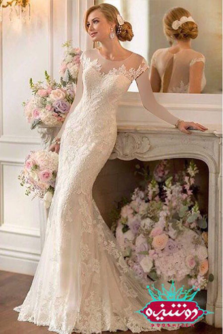 لباس عروس مدل ماهی گیپور