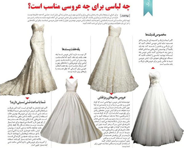 مناسب ترین لباس های عروس برای بانوان ایرانی